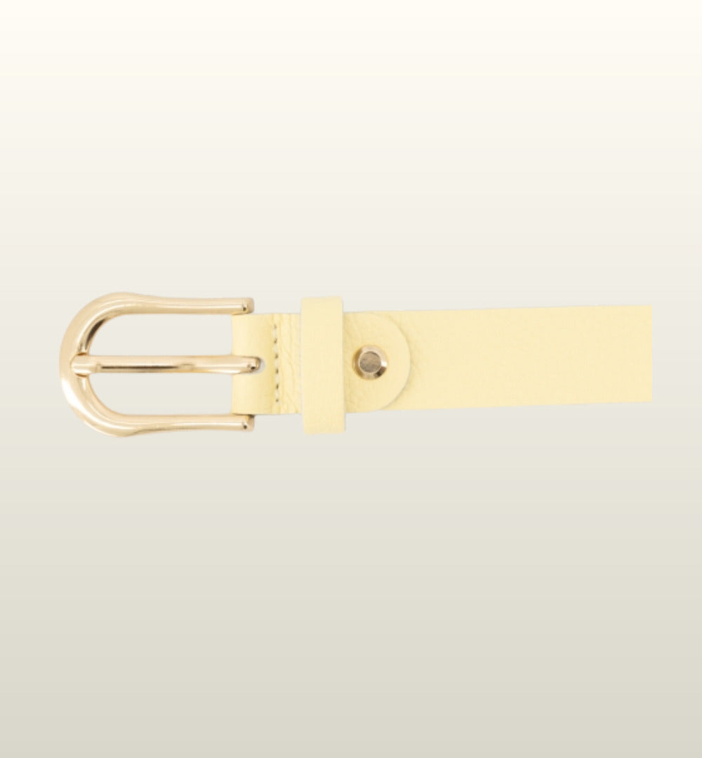 Avery Riem – Soepele Leren Damesriem met Goudkleurige Gesp van Teatro Fashion