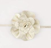 Fiore – Metallic Leren Wikkelriem – Goud