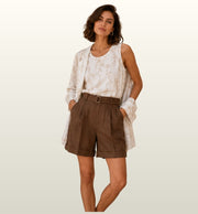 Lolilta Mouwloze Shirt Blouse – Amélie Amélie | Elegante Dames Blouse met Borduursel