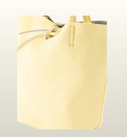 Alice Leren Shopper Butter Yellow – Crossbody Tas van 100% Rundleer | Teatro Fashion