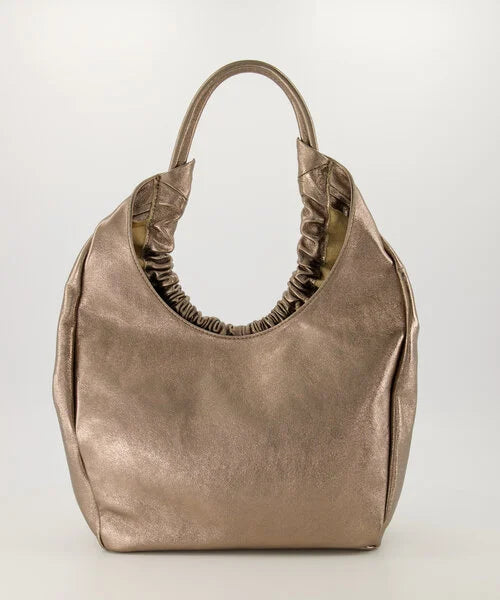 Leonora Schoudertas Sauvage Metallic Leer – Brons & Goud – Luxe Dames Tas image 2