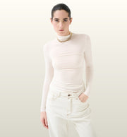 Transparante Basic Top met Hoge Hals | Kikisix
