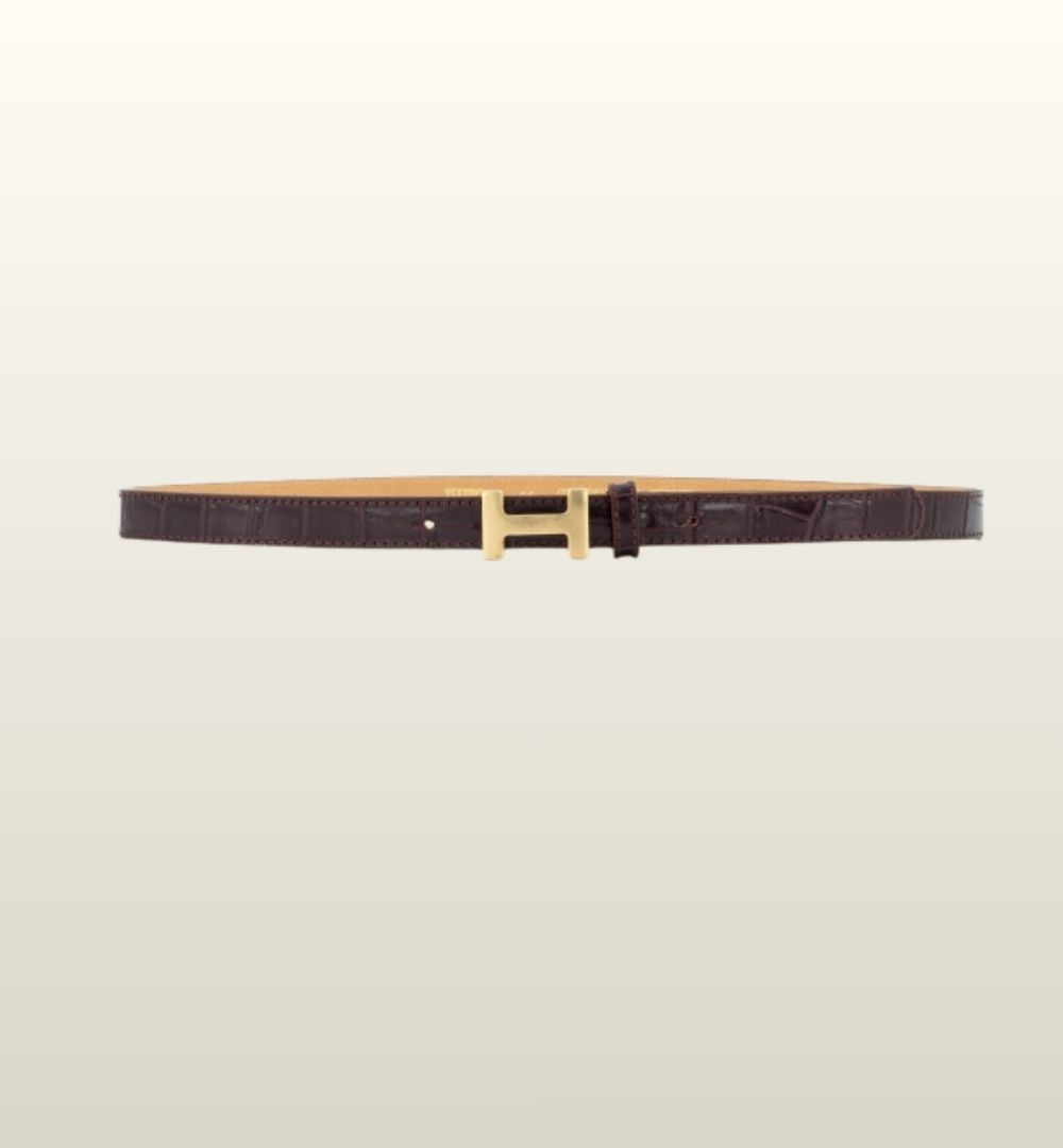 Hera Riem – Smalle Leren Damesriem met Goudkleurige Gesp van Teatro Fashion image 10