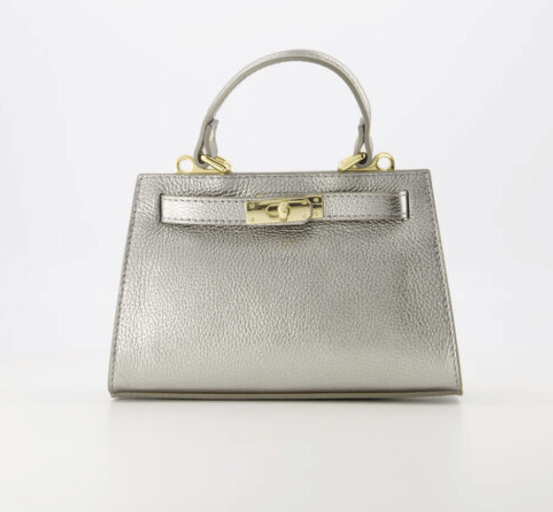 Kylie – Classic Grain Handtas – Goud image 2