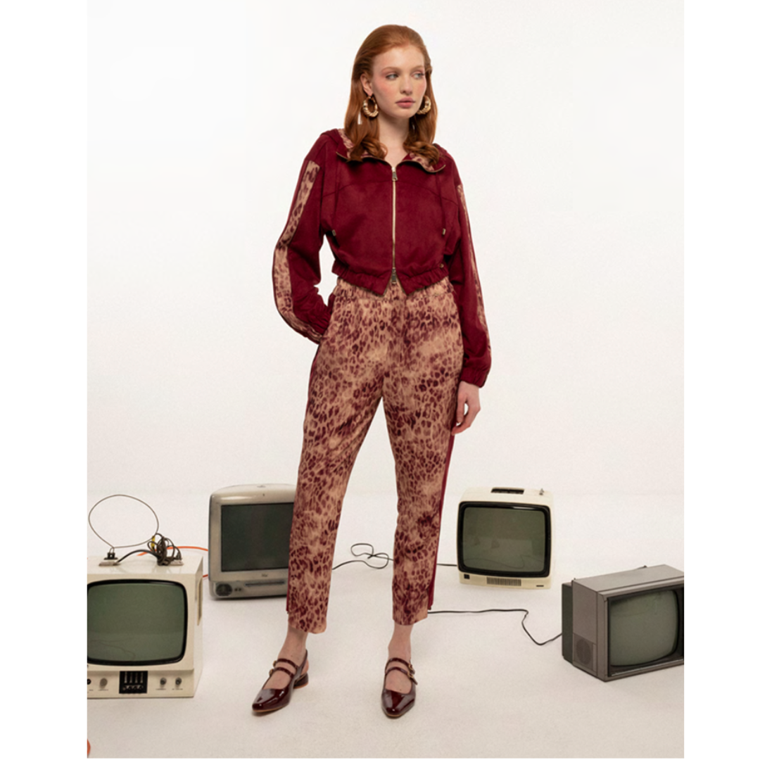 Broek  Burgundy Tijger (Jog Materiaal) Mironce