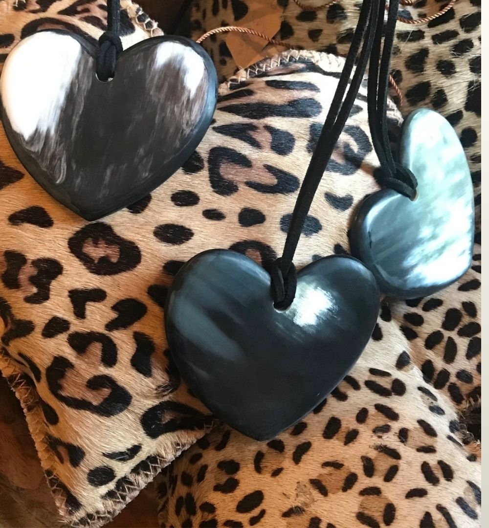 Buffelhoorn Hart Ketting met Verstelbaar Koord | Handgemaakt & Uniek | Joyline Creations image 1