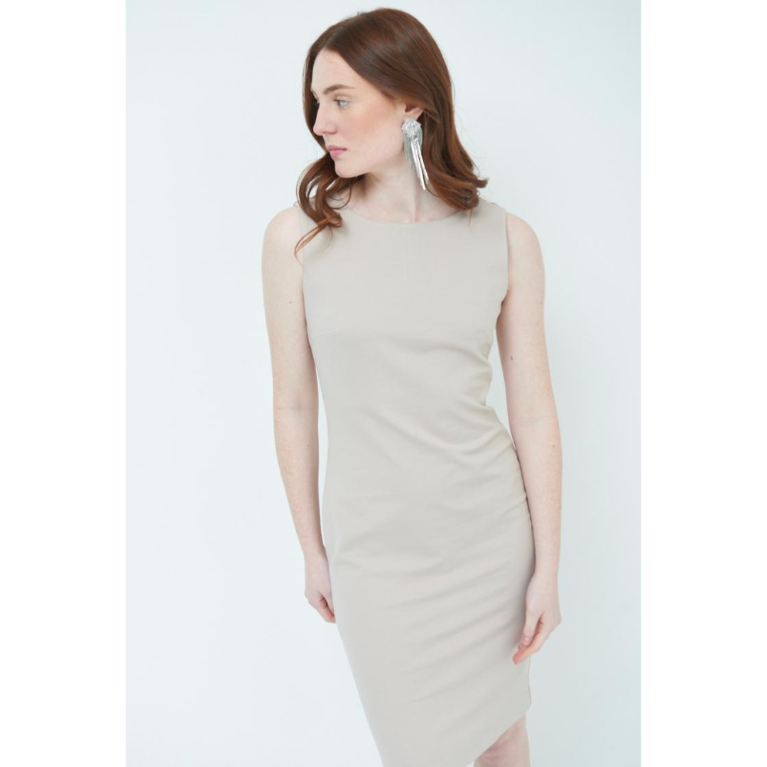 Tubino Kokerjurk Kikisix Beige – Jouw Little Beige Dress