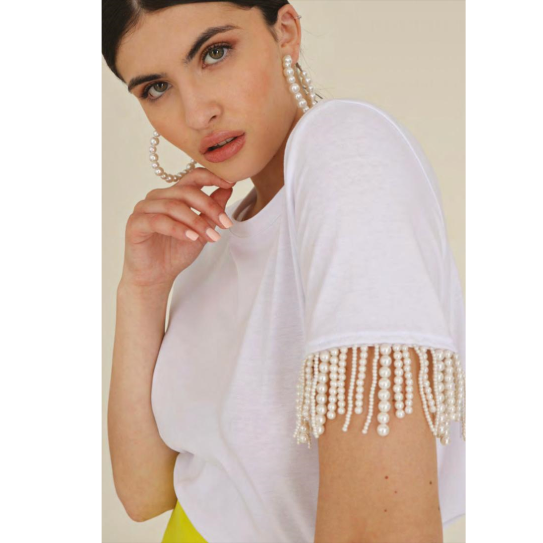T-shirt met pareleffect – Jhenit