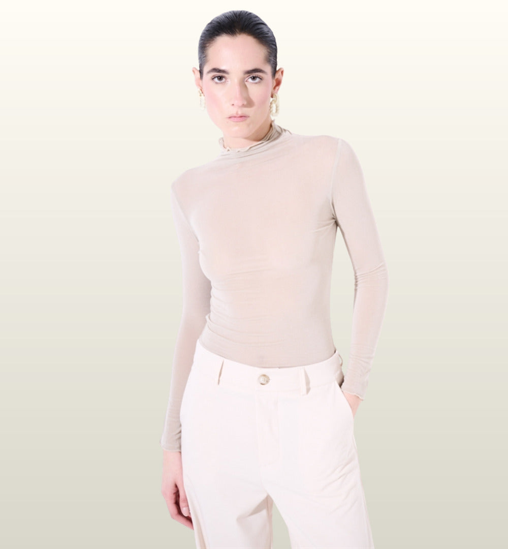 Transparante Basic Top met Hoge Hals | Kikisix image 3