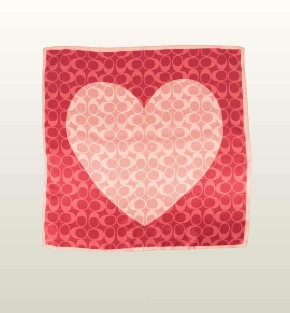Zaya Zijden Sjaal Roze Hart Print & Fantasy Land – Luxe Silk Scarf | Teatro Fashion