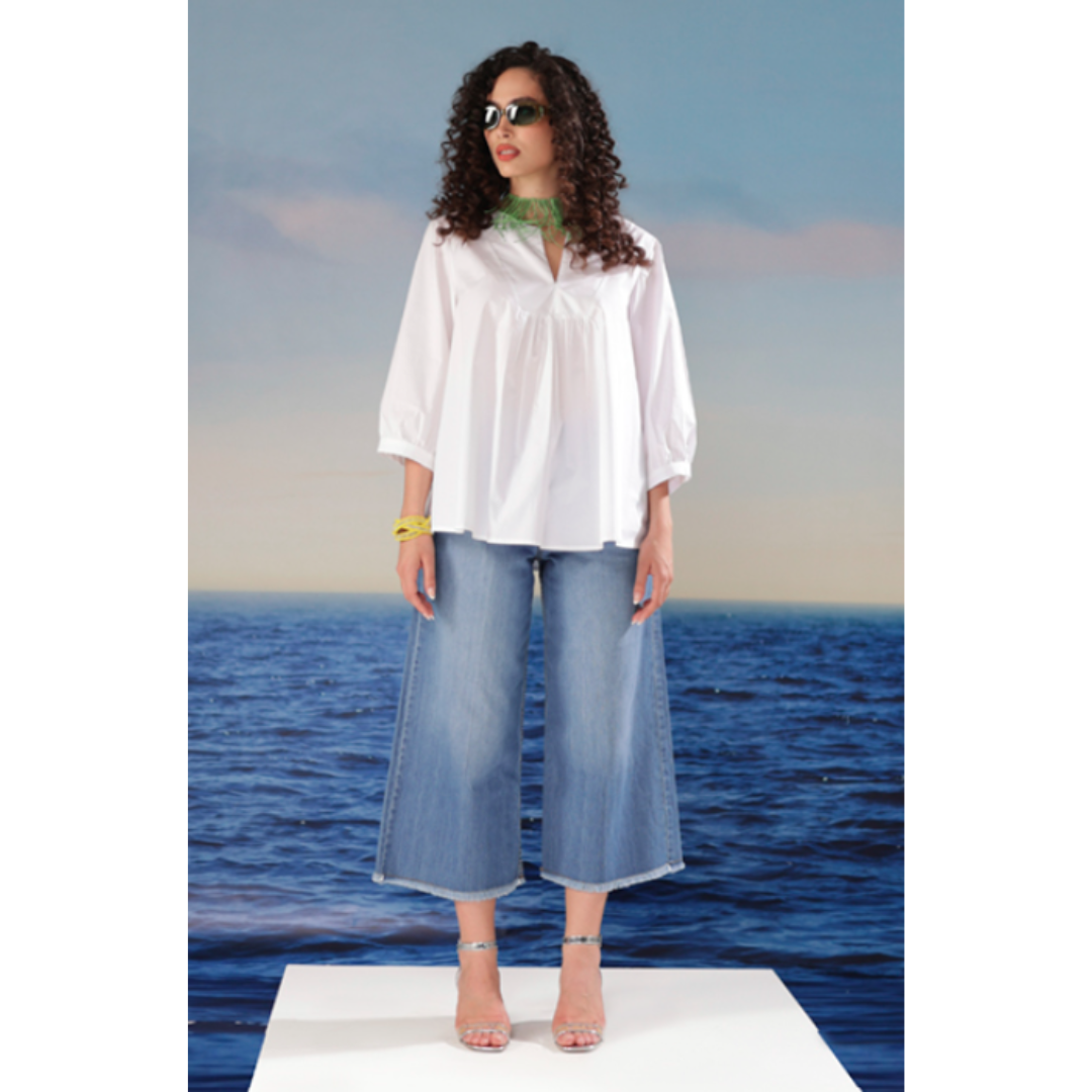 Wide Leg Driekwart Mealy's Jeans – Comfortabel, Stijlvol & Flatterend