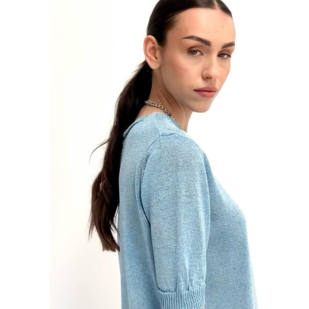 Kikisix Glitter T-shirt – Trendy Glans in Goud, Blauw, Roze, Zilver & Zwart image 2
