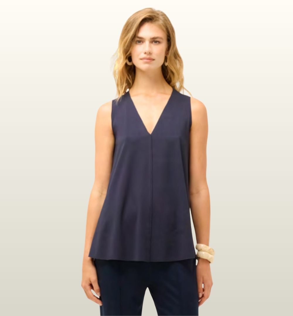 Pantalon Indigo Blauw – Le Sarte del Sole | Elegante Flared Pantalon met Stretch image 2