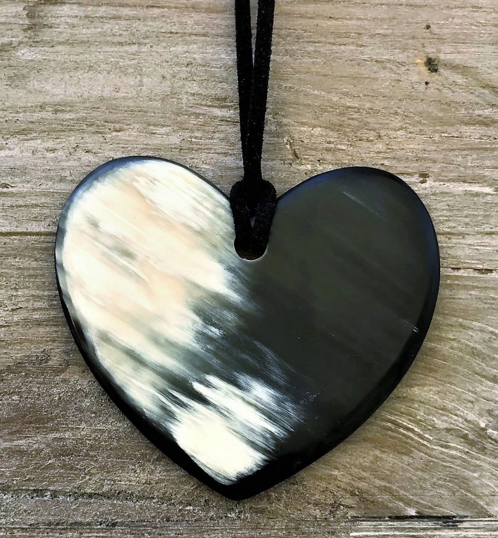 Buffelhoorn Hart Ketting met Verstelbaar Koord | Handgemaakt & Uniek | Joyline Creations image 2