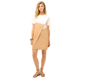 Asymmetrische Jurk Panna & Zandkleur Sarte del Sole Mironce | Limited Edition