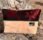 Handgemaakte kurk pochette – Uniek Italiaans design met vlinders, rozen en glinsterende details