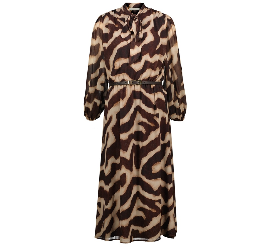 Jurk New Halesia – Elegant Choco-Gesso van Amélie Amélie