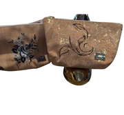 Handgemaakte kurk pochette – Uniek Italiaans design met vlinders, rozen en glinsterende details