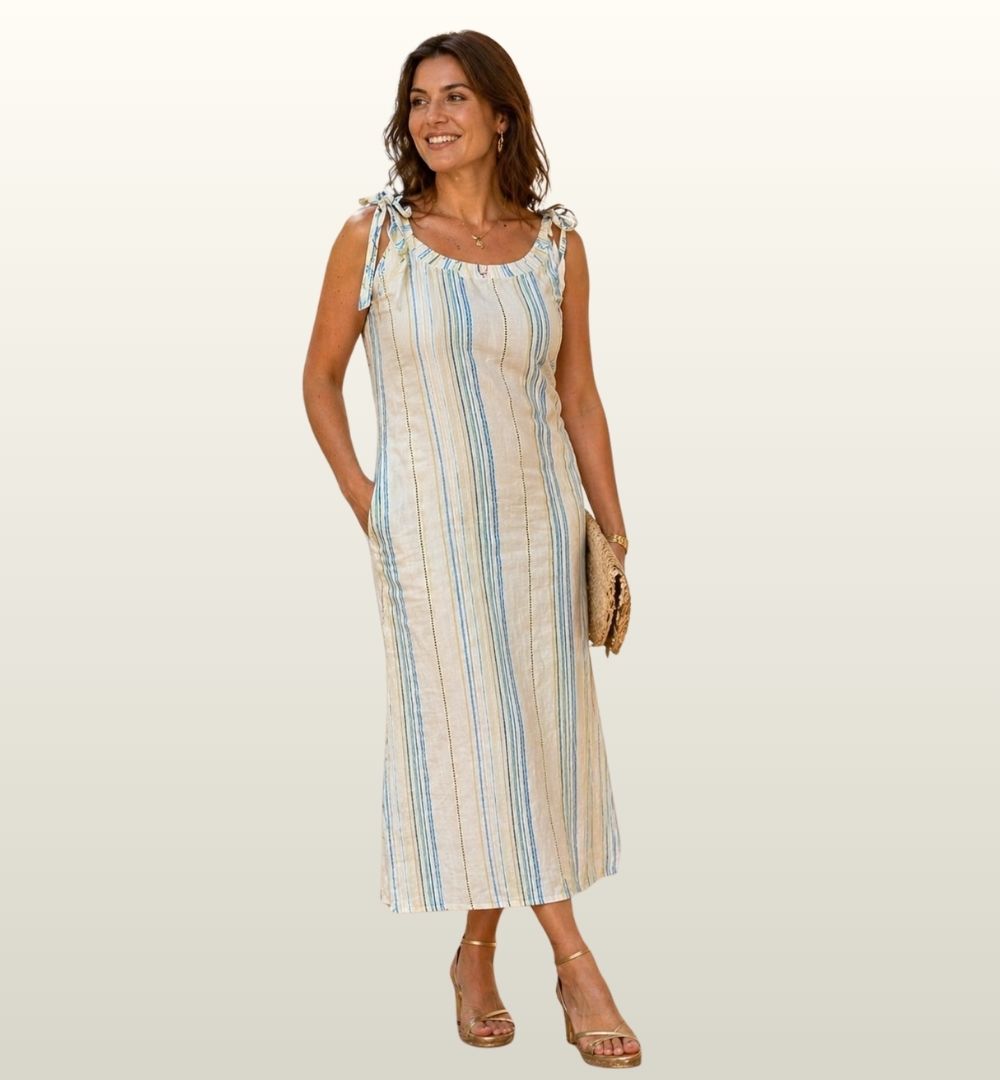 Noura Gestreepte Zomerjurk – Amélie & Amélie image 0