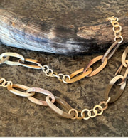 Joyline Creations Mat Buffelhoorn Collier – Handgemaakte Lange Ketting 116 cm