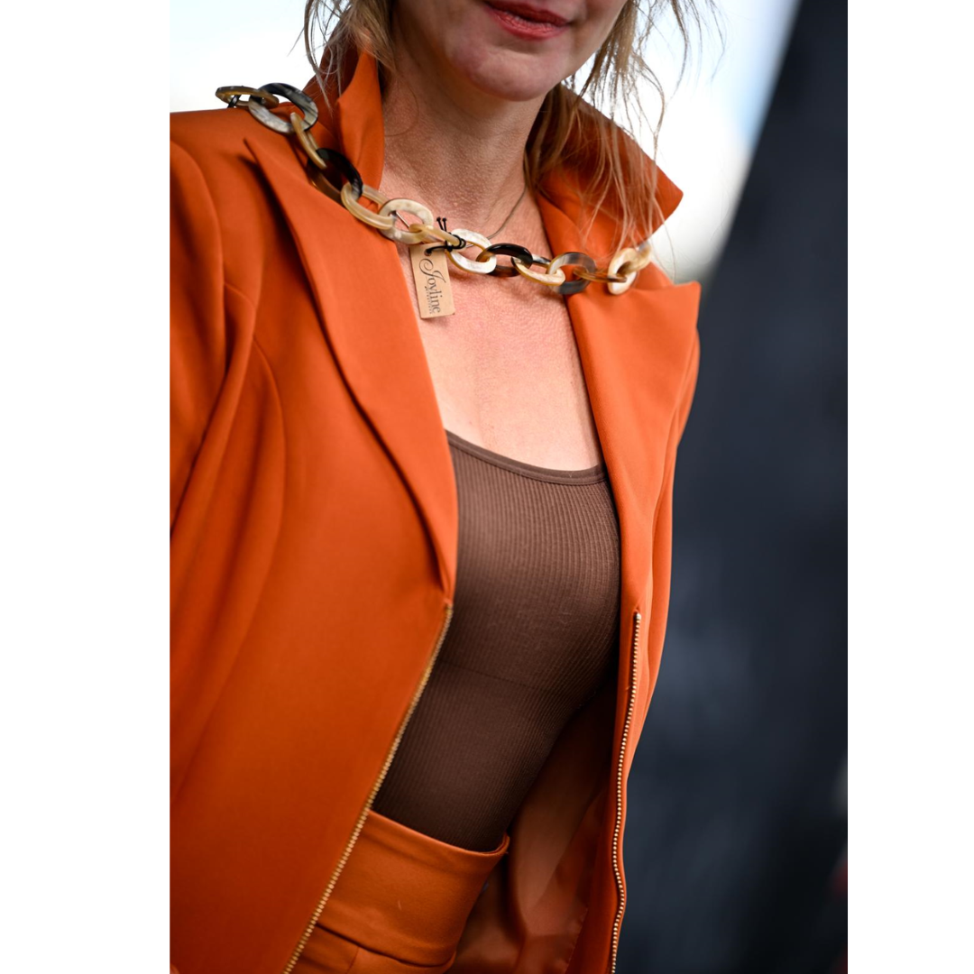 Handgemaakt buffelhoorn collier met een twist (Joyline-Creations)